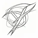 An X symbol made by Wolverine claws tattoo design idea
