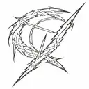 An X symbol made by Wolverine claws tattoo design idea