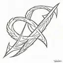 An X symbol made by Wolverine claws tattoo design idea