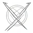 An X symbol made by Wolverine claws tattoo design idea