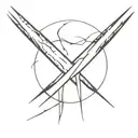 An X symbol made by Wolverine claws tattoo design idea