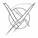 An X symbol made by Wolverine claws tattoo design idea