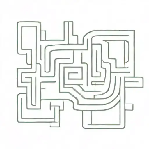 Blocked Labyrinth: A labyrinth with blocked exits could represent the feeling of being trapped in a predetermined destin tattoo design idea