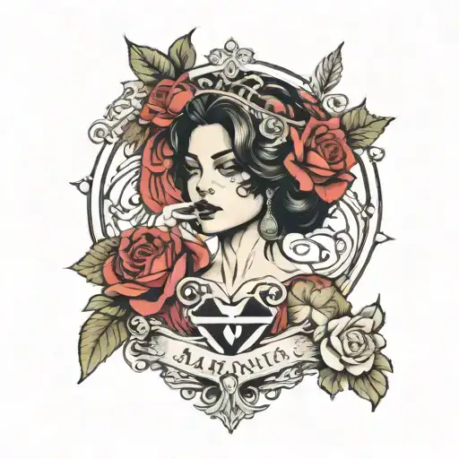 I need a female tattoo that says Mariana tattoo design idea