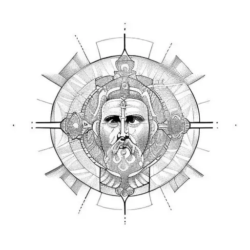 stoicism and christianity tattoo design idea