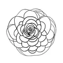 curved vertical path made of daisies, lotuses, Roses and leaves tattoo design idea
