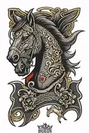 rcb x ferrari horse tatoo tattoo design idea
