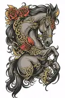rcb x ferrari horse tatoo tattoo design idea