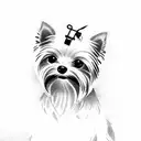 yorkie  tattoo design idea