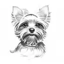 yorkie  tattoo design idea