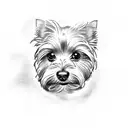 yorkie  tattoo design idea