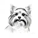 yorkie  tattoo design idea