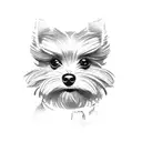 yorkie  tattoo design idea