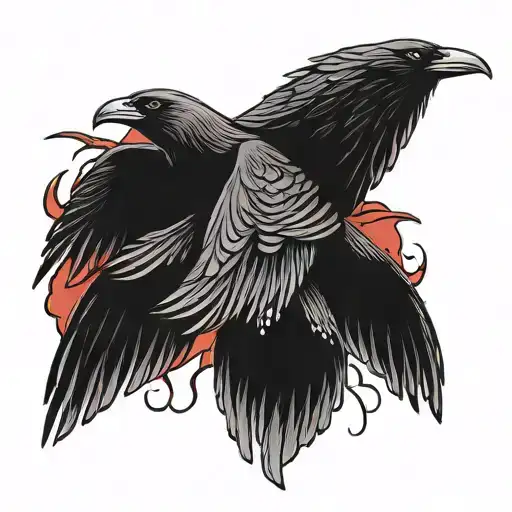itachi uchiha crow flying tattoo design idea