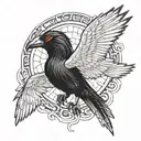 itachi uchiha crow flying tattoo design idea