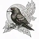 itachi uchiha crow flying tattoo design idea