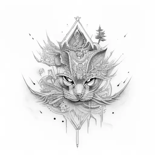 train with river underneath tattoo design idea