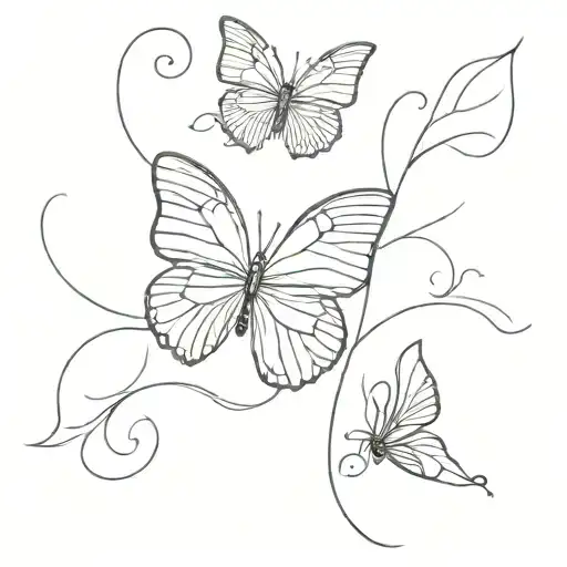 clover robin rose butterfly  tattoo design idea