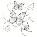 clover robin rose butterfly  tattoo design idea