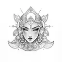 goddes fortune tattoo design idea