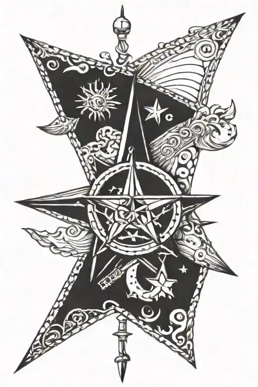 nautical star tattoo design idea
