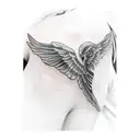 Wing on bicep tattoo design idea