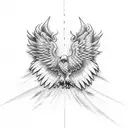 Eagle wings tattoo design idea