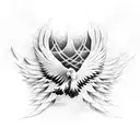 Eagle wings tattoo design idea