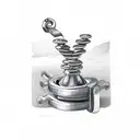 corkscrew  with Glas  tattoo design idea