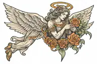 biblical accurate angel tattoo design idea