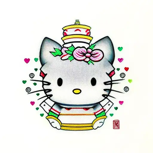 hello kitty tattoo design idea