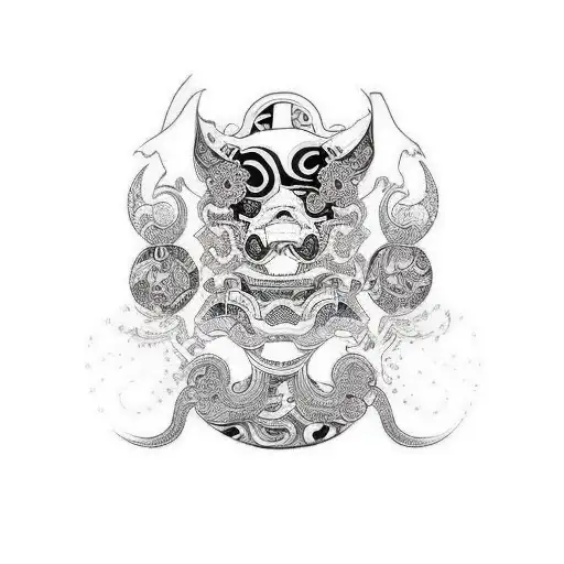 innovation white and black tattoo design idea