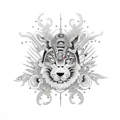 AI evolution white and black tattoo design idea