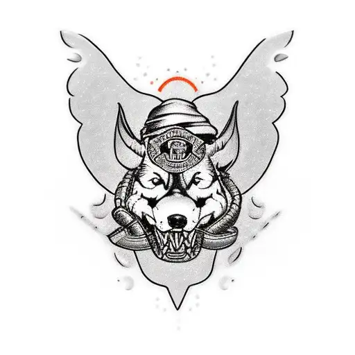 Harley-Davidson logo done and neon sign style tattoo design idea