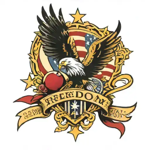 freedom, America, family, religion  tattoo design idea