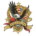 freedom, America, family, religion  tattoo design idea