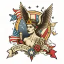 freedom, America, family, religion  tattoo design idea