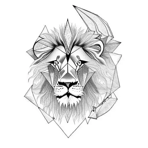 Lion,Tarot,Demon,Space tattoo design idea