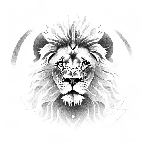 Lion,Tarot,Demon,Space tattoo design idea