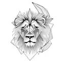 Lion,Tarot,Demon,Space tattoo design idea