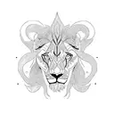Lion,Tarot,Demon,Space tattoo design idea