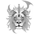 Lion,Tarot,Demon,Space tattoo design idea