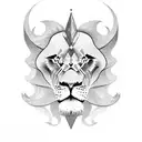 Lion,Tarot,Demon,Space tattoo design idea