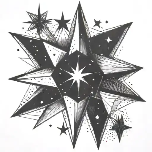 Polaris star constellation tattoo design idea