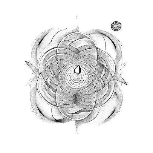 Fibonacci balance air element tattoo design idea