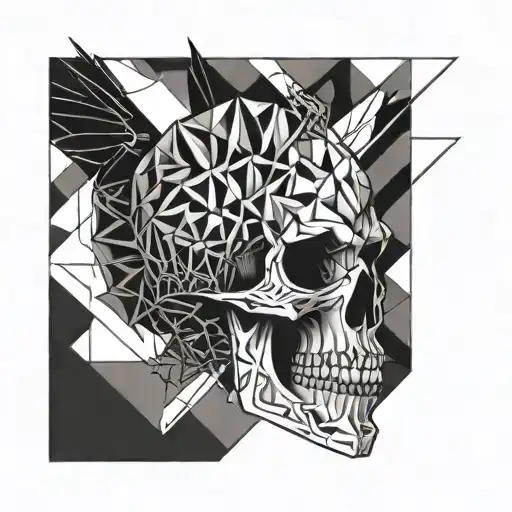 The offspring skull tattoo design idea