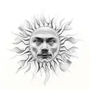 sun cry tattoo design idea