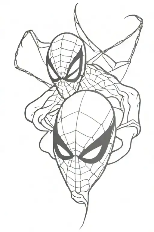 spider man and venom tattoo design idea