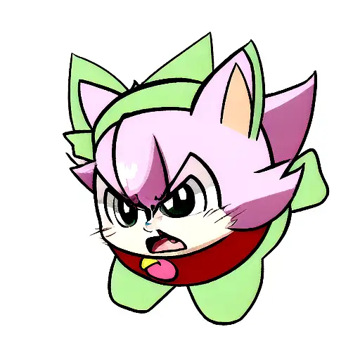 angry jiggly puff with green headband tattoo design idea