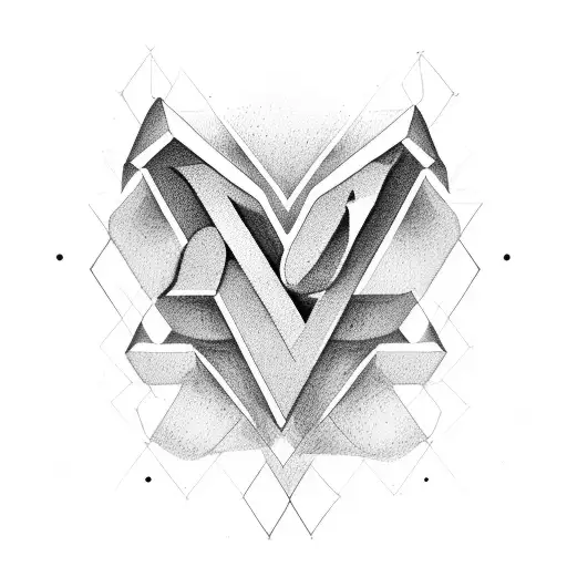 add a letter of 'V' times with simple design, 'V' is the first letter for me and my husband tattoo design idea
